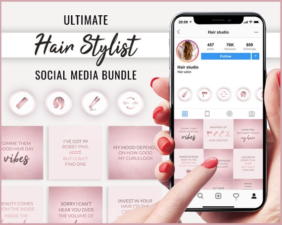 40 Pink Instagram Story Highlights Social Media Post Quotes Etsy