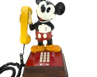 1980s Backpack Mickey Mouse Touchtone Telephone by Tyco - Etsy