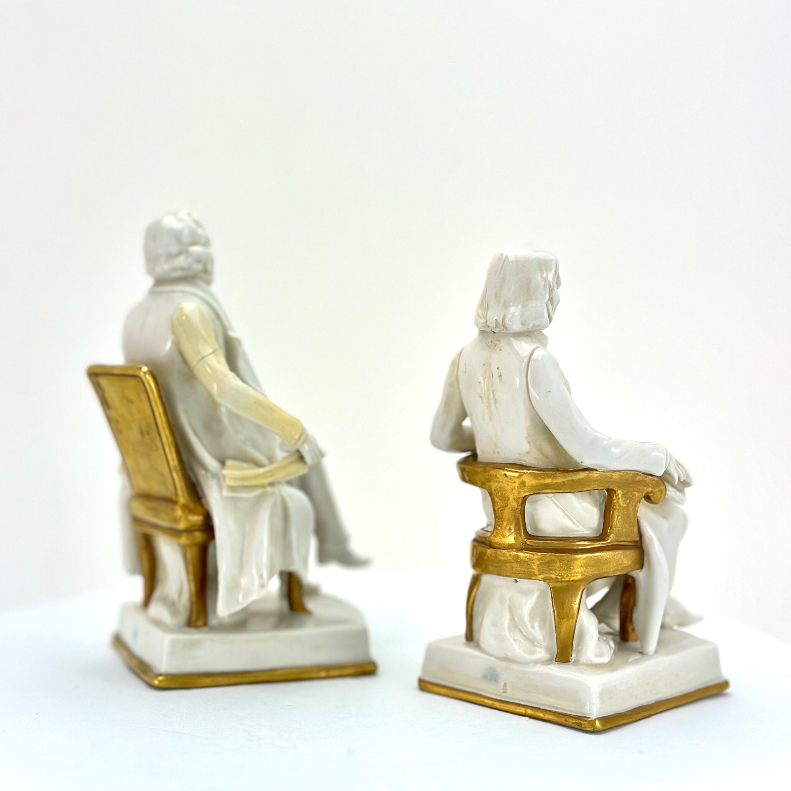 Liszt & Schubert Figurine SET Vintage Classical Music Composer Gifts