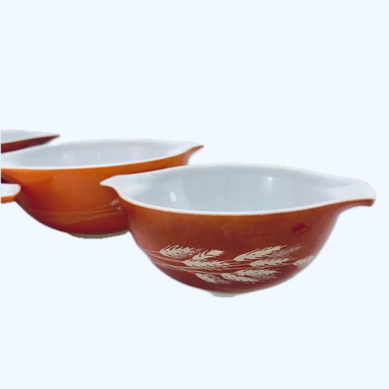 Vintage Pyrex Nesting Bowl Set, Wheat Autumn Harvest, Mother’s Day ...