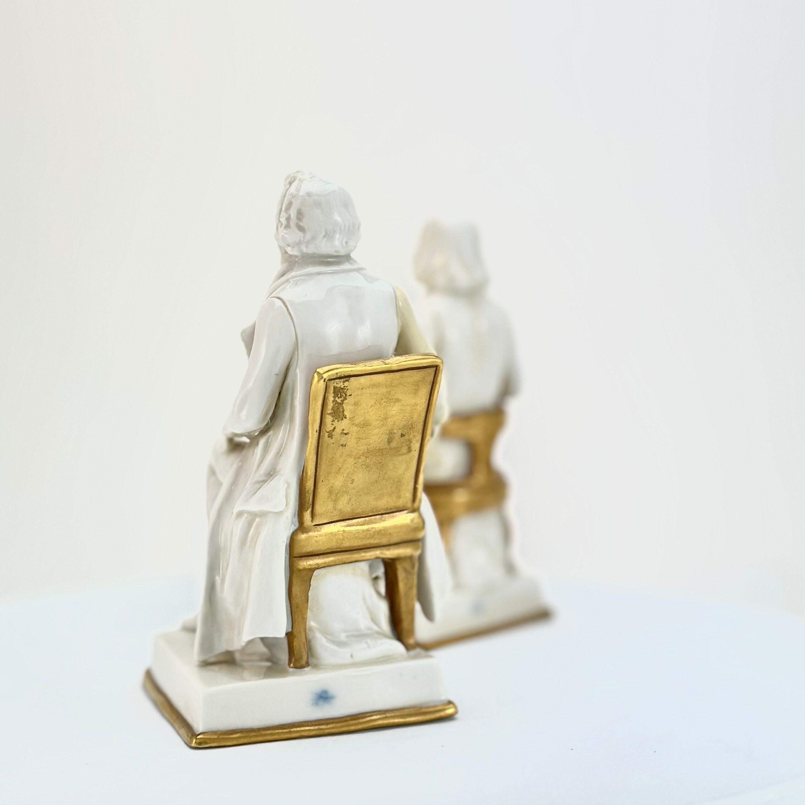 Liszt & Schubert Figurine SET Vintage Classical Music Composer Gifts