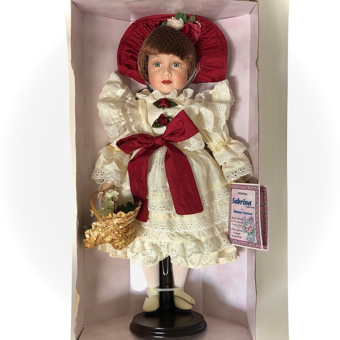 Christmas Porcelain Sabrina Doll Vintage Gift Doll 1990's Etsy