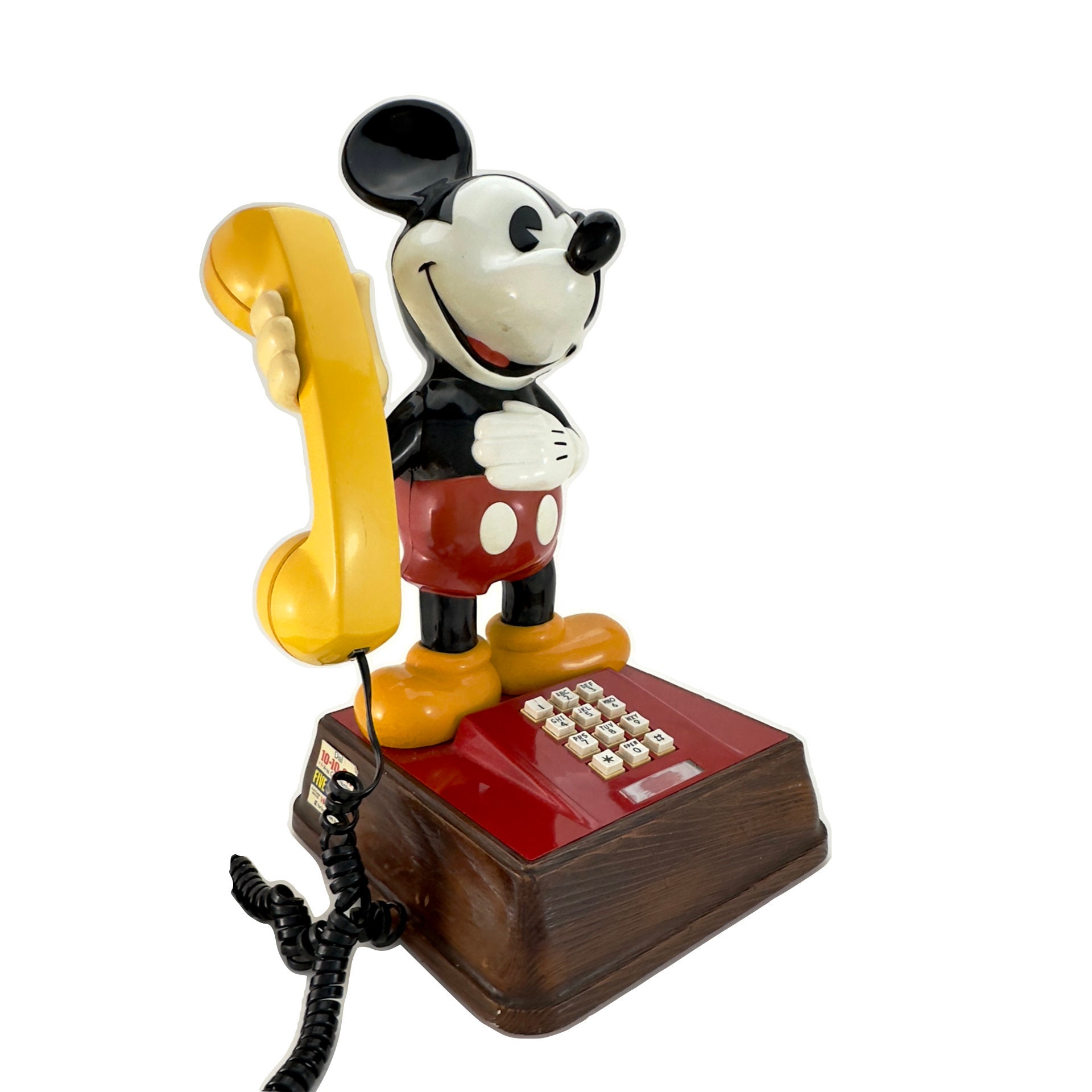 ヴィンテージ ミッキー 電話 レア★ Vintage Mikey Mouse Telephone Red Gift Touchtone Rare Walt Disney