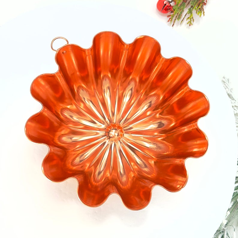 Vintage Jello Molds Aluminum Copper Scalloped Pan Bundt Cake Etsy