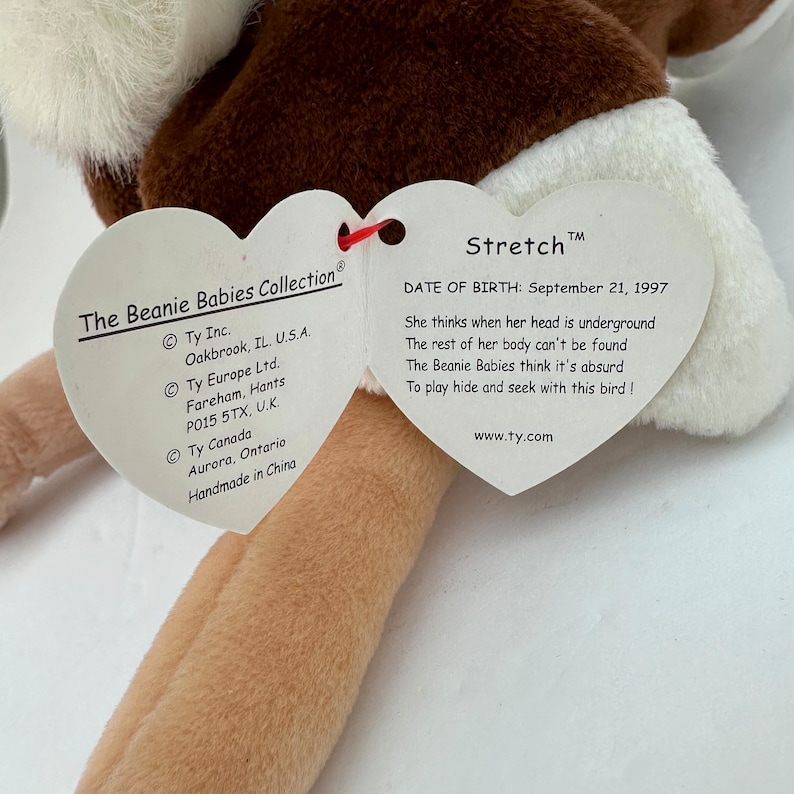 Vintage Stretch Beanie Baby Ostrich Original Tags Likenew 1996 Ty