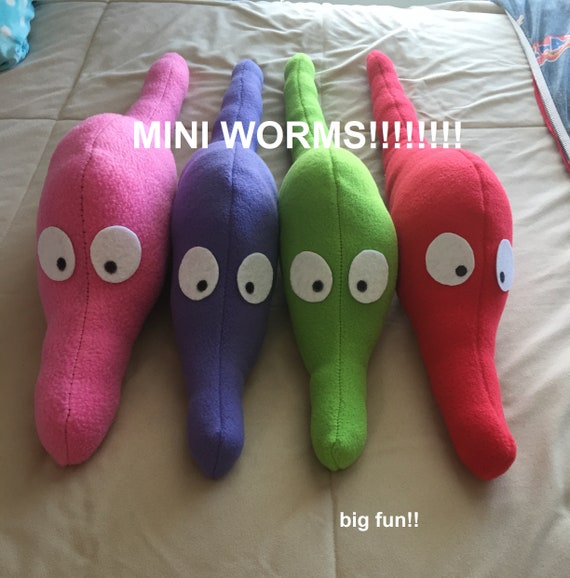 giant worm on a string plush