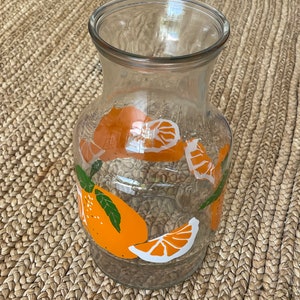 Vintage Orange Juice Pitcher - 1960&#39;s Orange Juice Container - Anchor Hocking