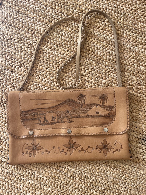 1970s Hand tooled leather el salvador handmade pur