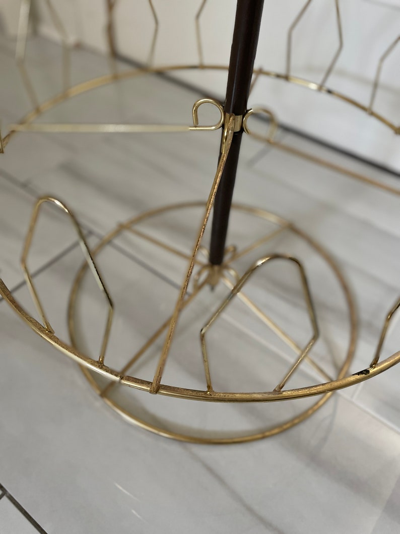 Midcentury Modern Rotating Shoe Rack 12 Pair Shoe Rack MCM Circular