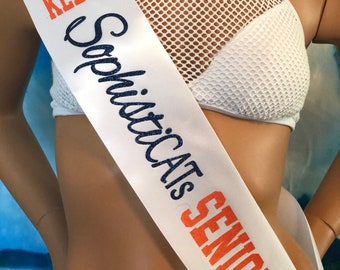 SENIOR SASH, Senior Cheer Sash, Soccer Sash, Color Guard Sash, 2025 Sash, Senior band Sash