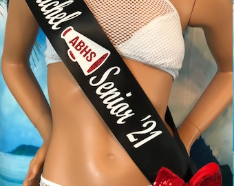 Senior sash, Senior Cheer Sash, Soccer Sash, Color Guard Sash, Senior Cheer Sash, Senior band Sash