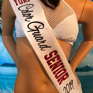 2025 SASH, Senior Cheer Sash, Soccer Sash, Color Guard Sash, 2023 Sash, Senior band Sash