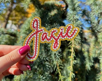 Custom Name Rhinestone Patch, Personalized Trucker Hat Applique