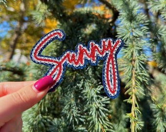 Custom name patch, Name patch, personalized patch, Trucker Hat patch, Rhinestone patch