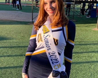 Senior sash, Senior Cheer Sash, Soccer Sash, Color Guard Sash, Senior Cheer Sash, Senior band Sash