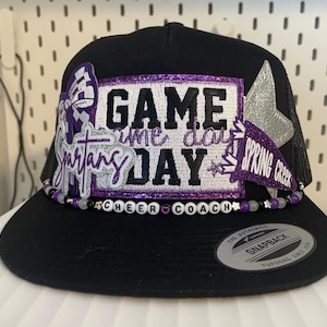 Football mom hat, Trucker hat, Cheer hat, custom trucker hat