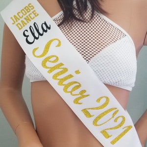 SENIOR SASH, Senior Cheer Sash, Soccer Sash, Color Guard Sash, 2025 Sash, Senior band Sash