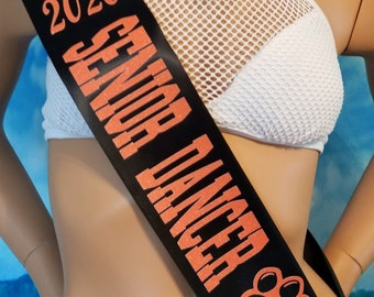 Senior sash, Senior Cheer Sash 2025, Soccer Sash, Color Guard Sash, Senior Cheer Sash, Senior band Sash