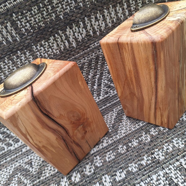 Beautiful Scottish Spalted Beech doorstops, uniquely made by hand in a wee cottage from Scotland.