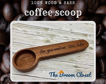 Coffee Scoop & Bag Clip All In One; Christmas Gift, Funny and Sarcastic, Offensive, Coffee Lovers, Stocking Stuffer, Gifts for Her and Him