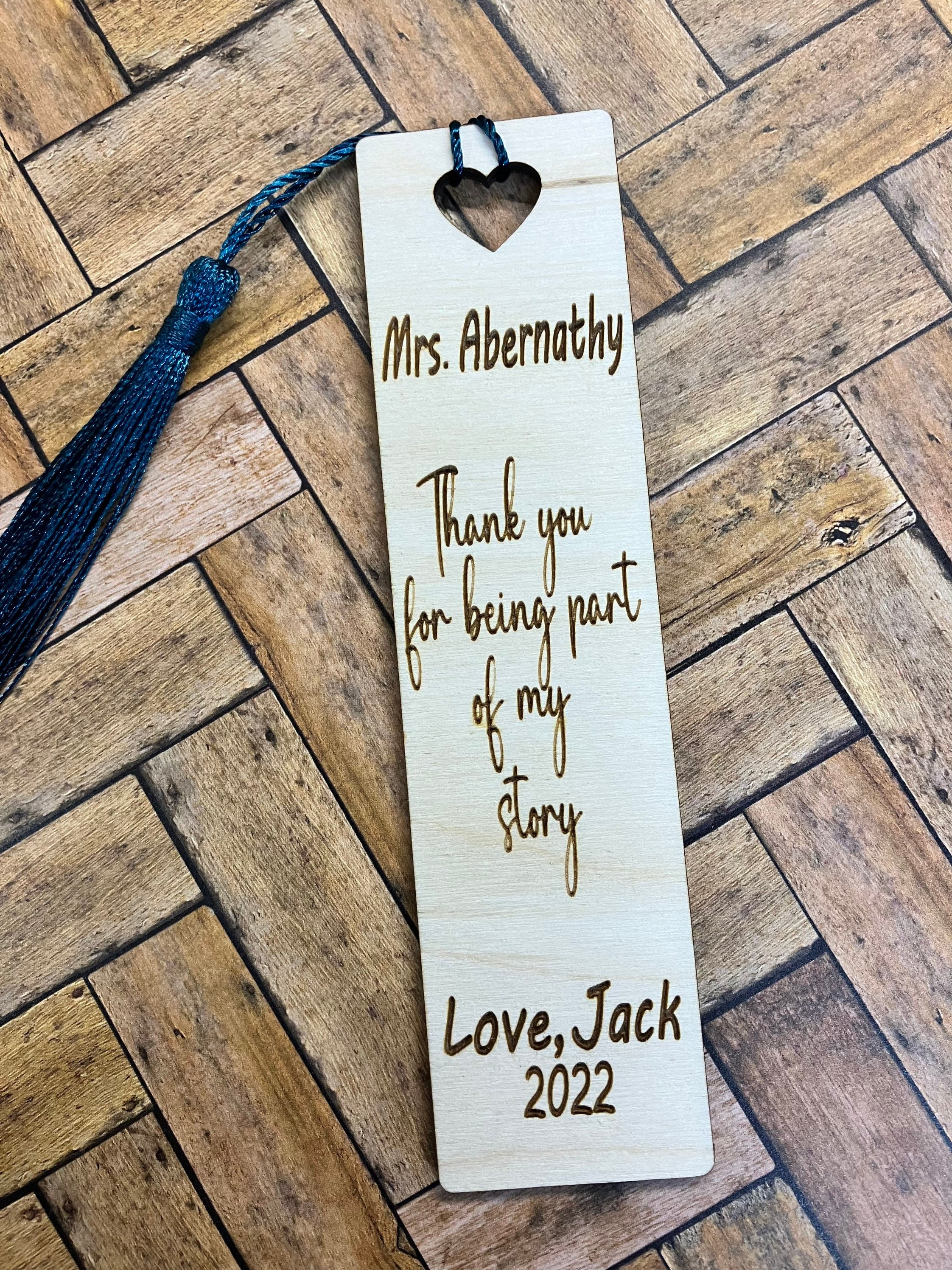 Bookmark - Thank you for being part of my story - Birch Wood Bookmark - Thank you for being part of my story - Birch Wood