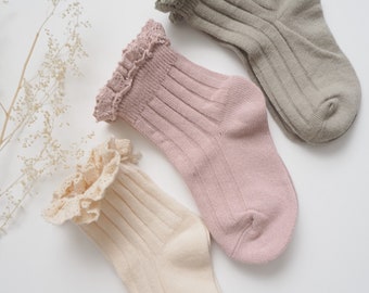 Toddler Socks Girls 1-3 Years | Cotton socks with ruffles