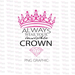 Princess Crown Diamond PNG: Printable Wall Art (Digital Download)
