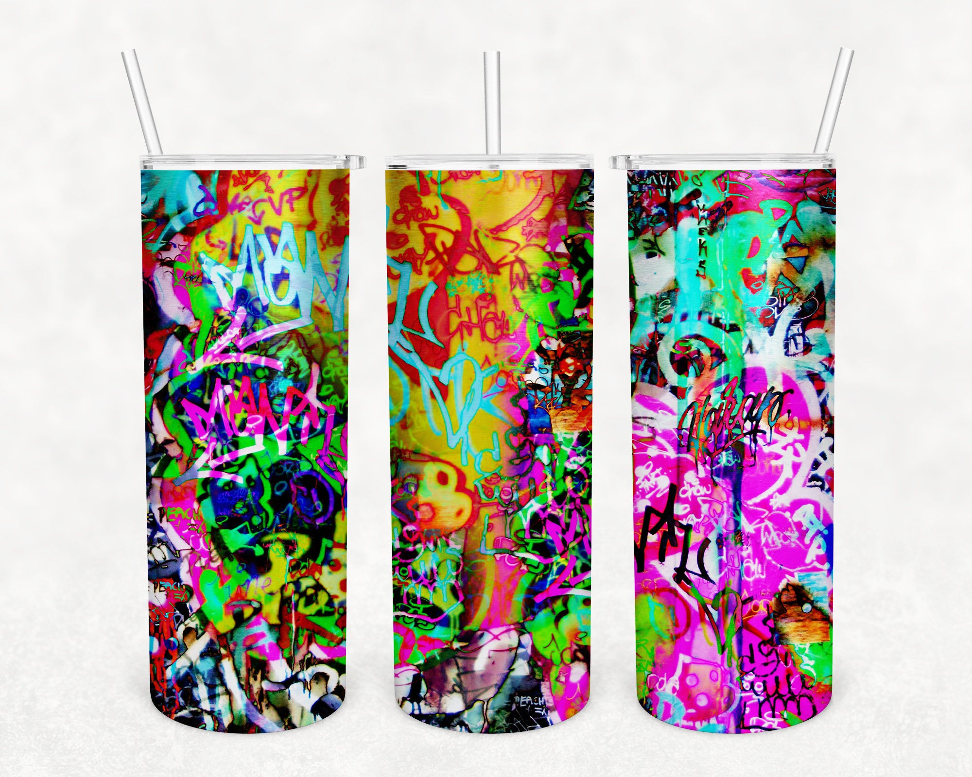 Graffiti Music 20 Oz Skinny Tumbler Sublimation (3054091)