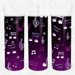 Musikalischer Trommelwrap, dunkelvioletter Becher, Ombre Becher, Beats Musical Lover Digital Papier, schwarz-violettes Becherdesign, Girly Becher