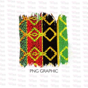Cheetah Jamaican Reggae Brush Stroke PNG: Rasta Clipart (Digital Download)