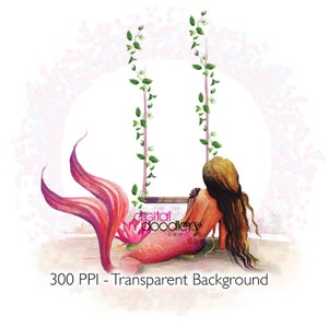 Clipart di sirene afroamericane, Clipart sottomarine, Grafiche carine dell&#39;oceano, Adesivi di sirene, Adesivi per pianificatori, Sirena nera, Melanina PNG
