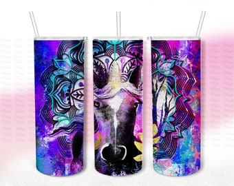 Mandala Unicorn Tumbler Digital Transfer, Abstract Backgrounds, Multipurpose, Tumbler Wrap, Ombre Wrap, Purple and Blue Tumbler Wrap