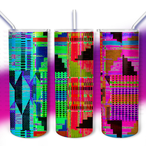 Kente Becher Design: Heller afrikanischer Druck (PNG Downloads)