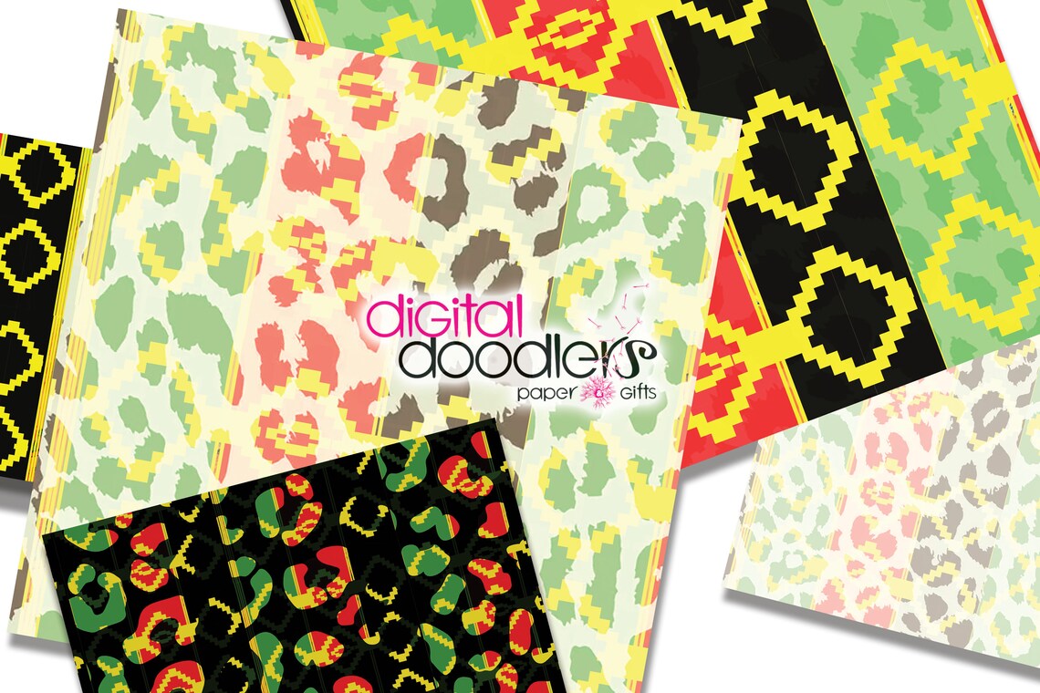 Jamaican Reggae Stationery Digital Scrapbook Paper Image Etsy