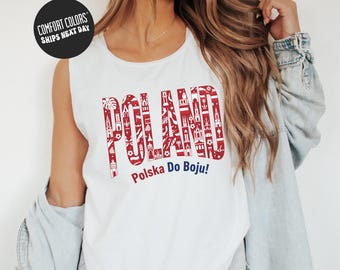 Poland Soccer 2026 Jersey Tank Top Polska Do Boju ! Fan Tank Top Soccer UK Fan Shirt Nation Cup Tee for Summer