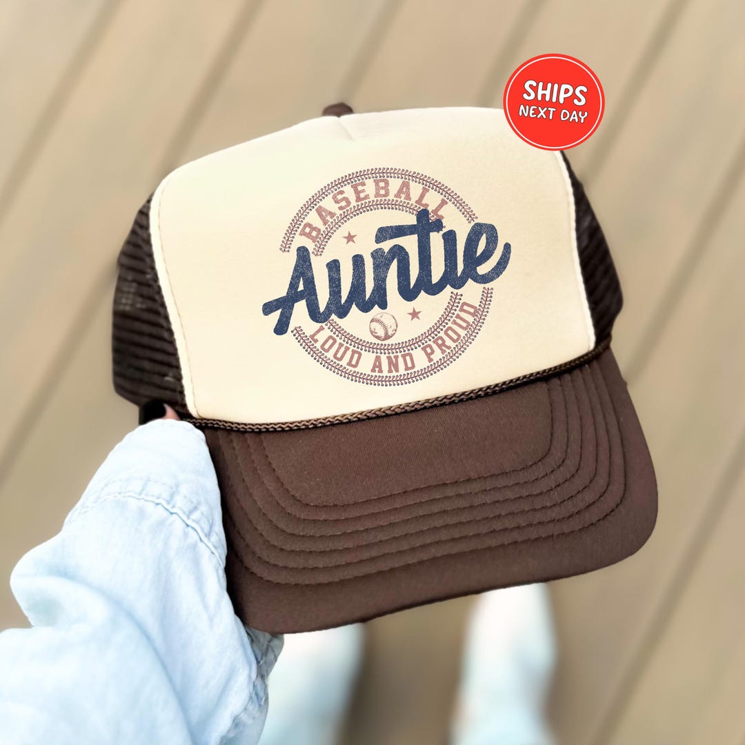 Baseball Auntie Hat Sports Trucker Hat for Aunts Game Day Aunt Hat ...