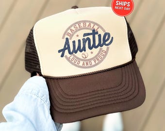 Gorra de béisbol para tía, gorra deportiva de camionero para tías, gorra para el día del juego, regalo para fanáticos del béisbol, gorras para amantes del deporte