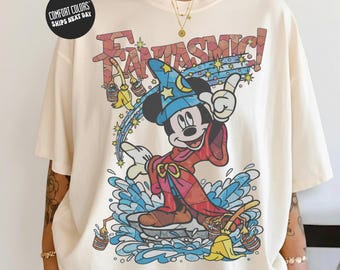 Disney Fantasmic Sorcerer Comfort Color Shirt Mickey Mouse Magic Wizard Retro Shirt Magic Kingdom Shirt Disney Trip Shirt Family Shirt