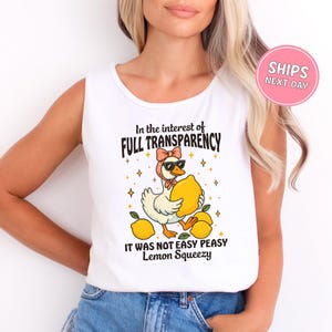 Goose Summer Lemon Tank Top Comfort Colors Tank Top Easy Peasy Lemon Squeezy Tank Top Summer Tank Top Beach Tank Top Summer Clothes Gifts