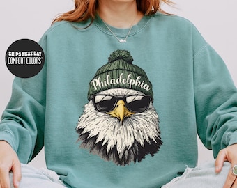 Eagle Comfort Colors® Shirt Retro Football Team Shirt Football Season Philadelphia Fan Eagle Football Sweatshirt Game Day