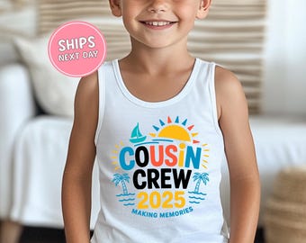 Kids Cousin Crew Tank Top Summer Crew Tank Top Comfort Colors Tank Top Family Cousin Team Tank Top Cousin Shirt Cousin Team Up Shirts