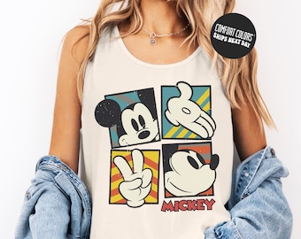 Mickey Disney Tank Top Mickey Mouse Comfort Colors Shirt Disney Mickey Family Tank Top Disney Vintage Disney Mickey Tee Disneyland Vacation