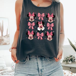 Disney Classic Minnie Mouse Tank Top Minnie Mouse and Coquette Elements Tank Top Disneyland Holiday Vacation Tank Disney Retro Tank