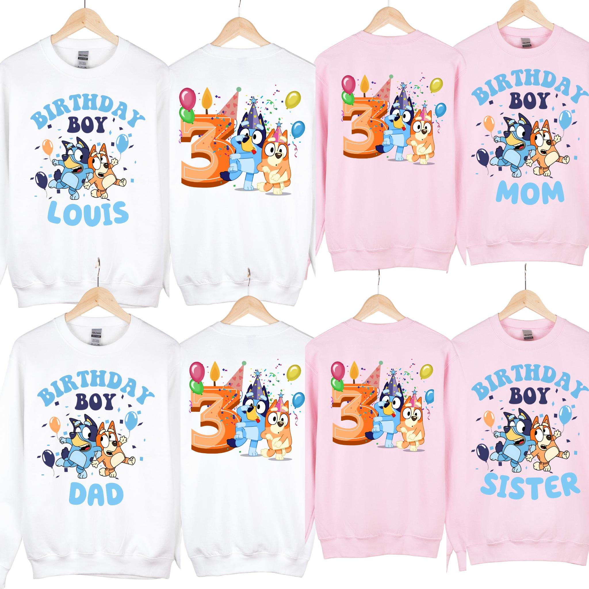 Custom Bluey Shirt - All Sizes & Types