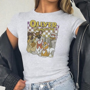 Disney Oliver Company Baby Tee Disneyland Bella Canvas Cropped Tank Top Disneyland Ragnar Baby Tee Women Disney Wizard Cropped Long Sleeve