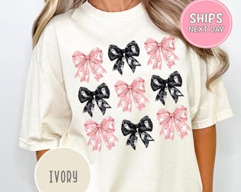 Coquette Bow Halloween Shirt Comfort Colors Halloween Ghost Shirt Cute Halloween Tee Coquette Ghost Shirt Bow Halloween Shirt Spooky Tee