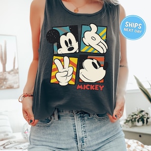 Mickey Disney Tank Top Mickey Mouse Disney Mickey Disney Cute Family Tank Top Disney Vintage Disney Mickey Tank Top Disney Holiday Vacation