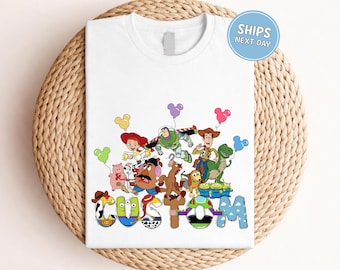 Personalized Toy Story Shirts Disney Family Trip Jessie Woody and Friends Matching Shirts  Toy Story Characters Alphabet Shirts