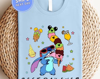Disney Kids Shirt Stitch Best Day Ever Disney T-Shirt Best Day Stitch Snacks Shirt WDW Disney Snacks Shirt Disney Lilo And Stitch Snacks