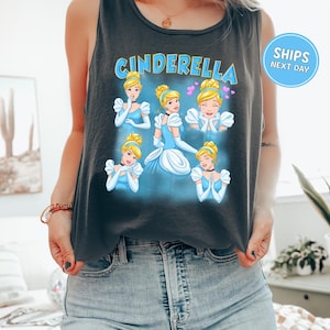 Princess Cinderella Tank Top Comfort Colors Tank Top Disney Princess Tank Disney Trip Tee Disney Cinderella Summer Tank Top Disney Tank Top